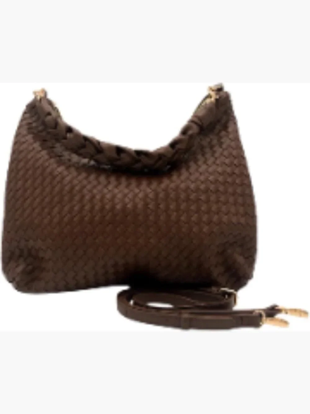 Vegan Leather Slouchy Hobo Shoulder Bag w/ Removable Crossbody Strap